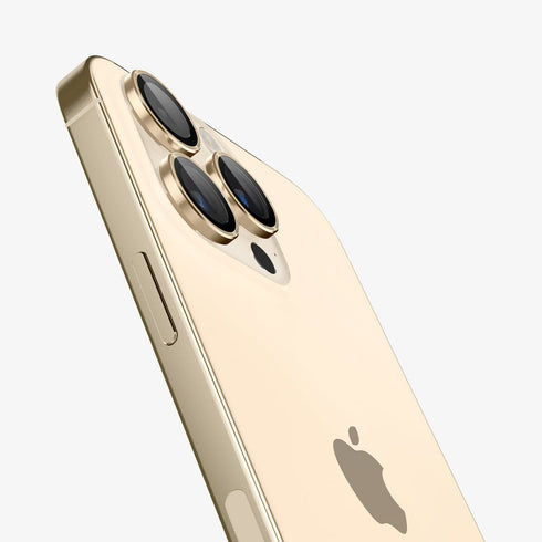 AGL05205 - iPhone 14 Pro / 14 Pro Max Optik Pro Lens Protector in black showing the device